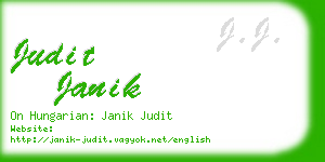 judit janik business card